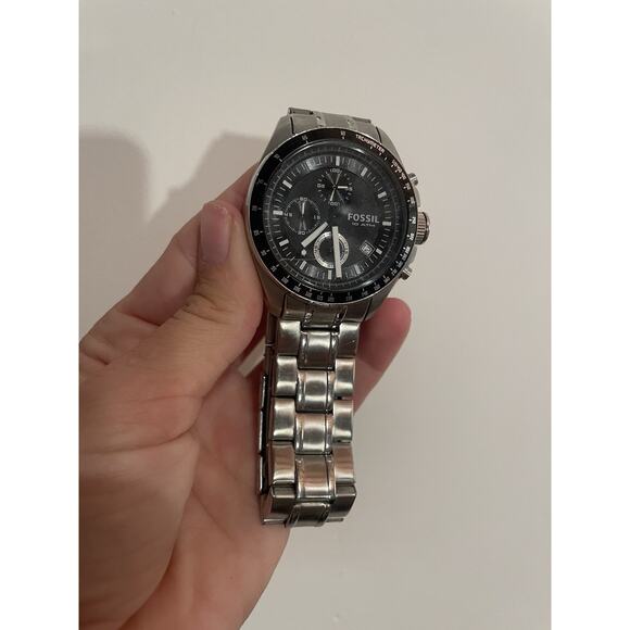 Fossil Decker Chronograph Stainless Steel Watch CH2600-needs New Battery - Picture 1 of 4